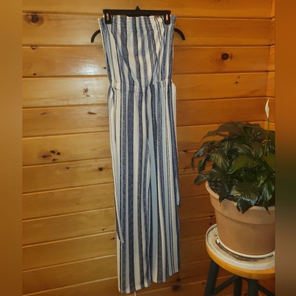 Classy And Cute Strapless Jumpsuit By Love With Detachable Belt Size Large - Picture 2 of 13